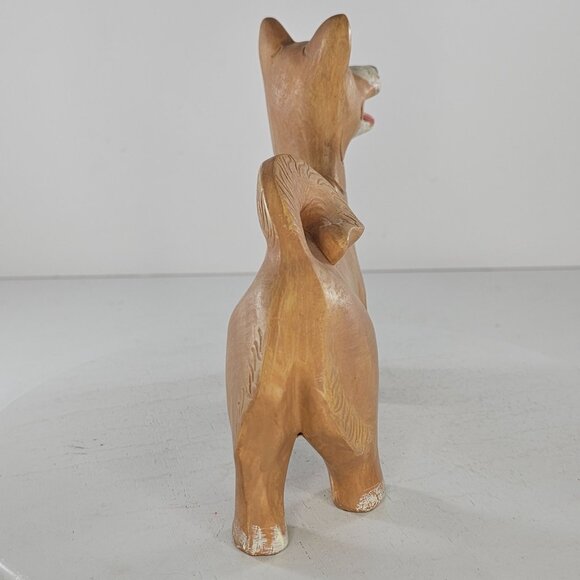 Vintage Three Hands Corp Faux Wood Resin Corgi Dog Figurine *FLAW* - Picture 5 of 9
